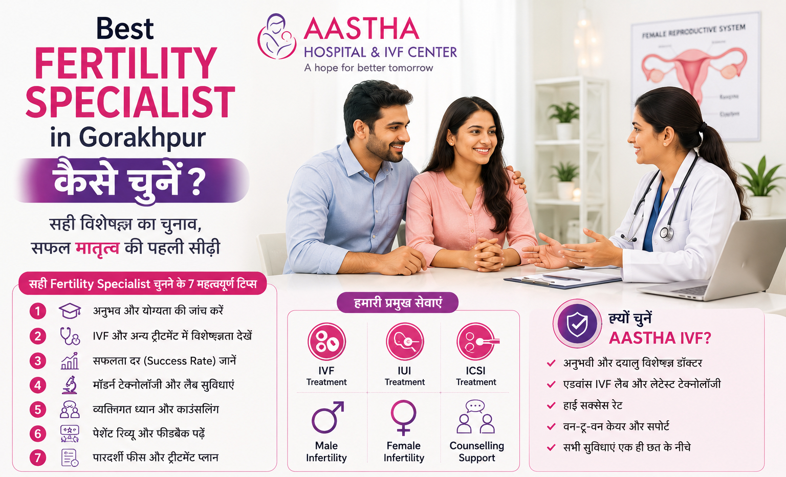 <h1>Best Fertility Specialist in Gorakhpur कैसे चुनें? सही डॉक्टर चुनना क्यों है जरूरी?</h1>
